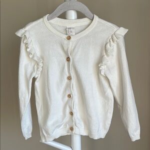 H&M Button Up Ruffle Cardigan 2T